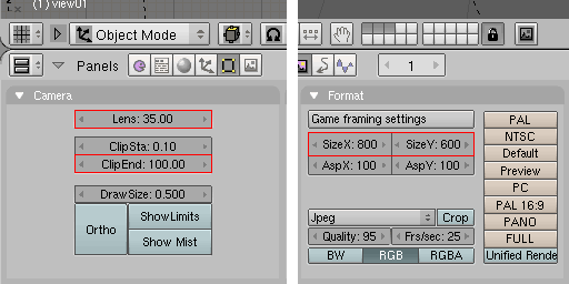 Properties supported for Viewpoints (cameras)