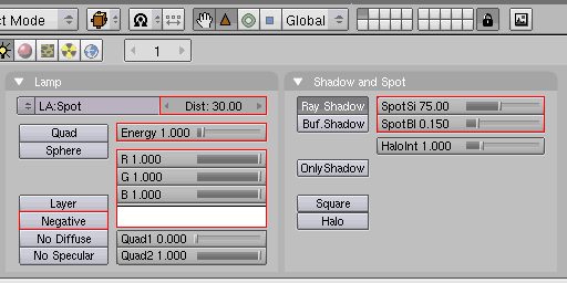 Supported features for Spot (SpotLight) properties