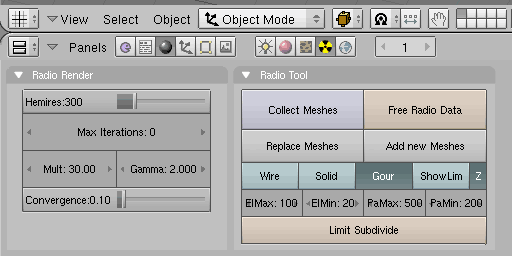 Using Blender's Radiosity to calculate vertex colors for realism